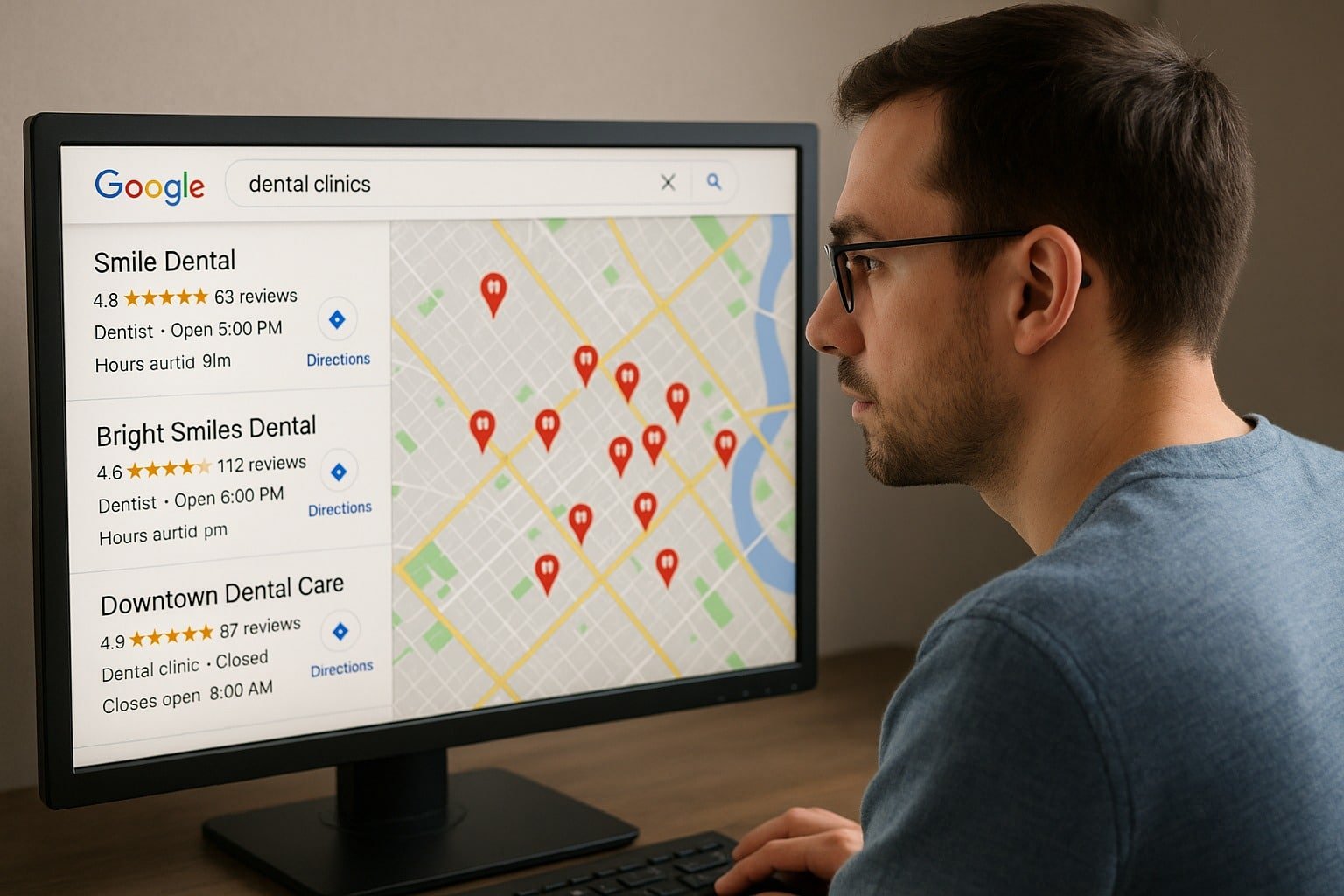 Google Maps para clínicas dentales - Atracción de pacientes locales